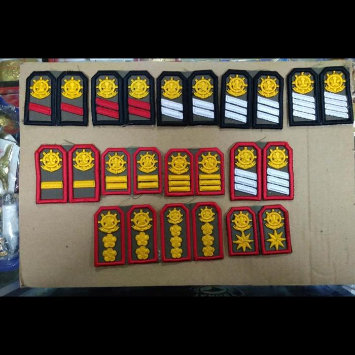 Pangkat pdl pol pp bordir timbul