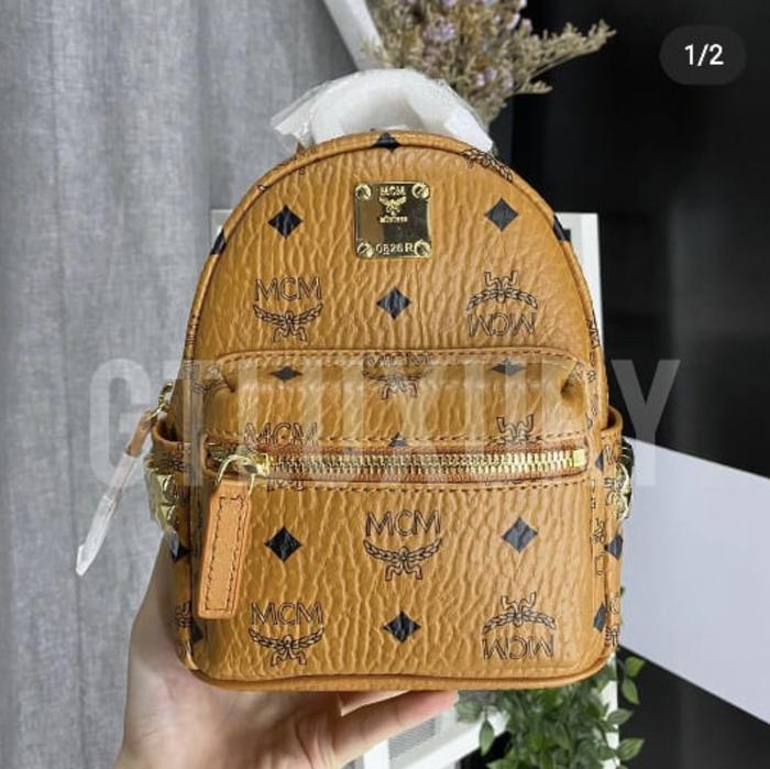 MCM x-mini bebeboo backpack cognac