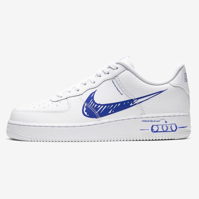 NIKE AIR FORCE 1 LV8 UTILITY SKETCH WHITE RACER BLUE