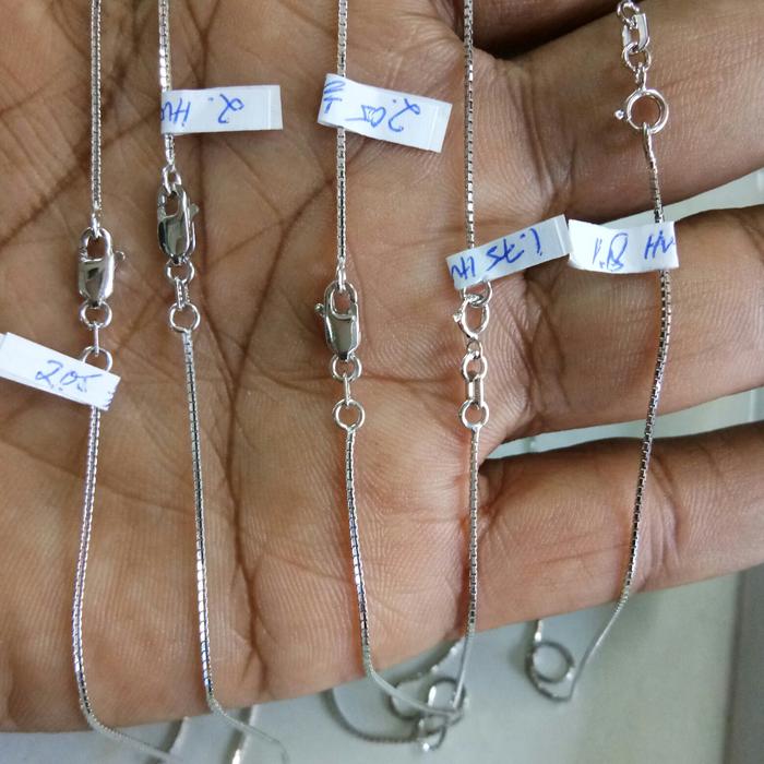 Kalung emas asli 750 putih untuk anak anak
