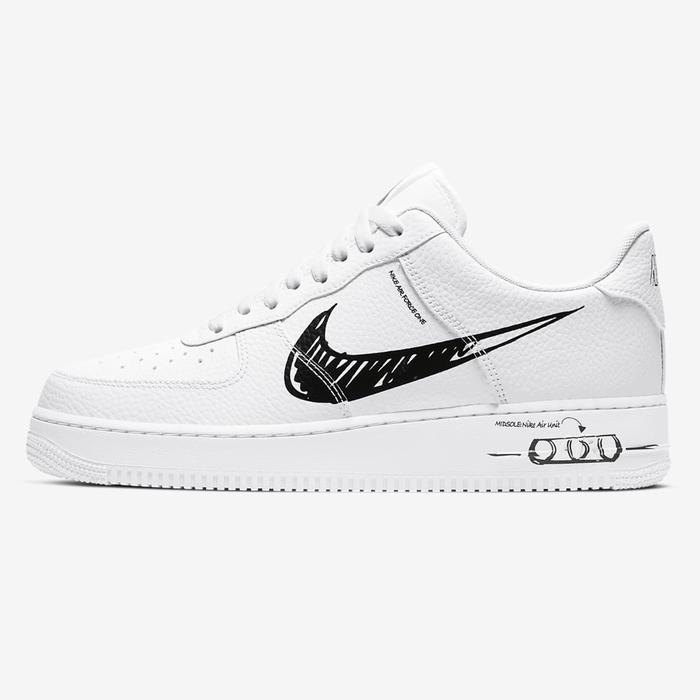 NIKE AIR FORCE 1 LV8 UTILITY SKETCH WHITE BLACK