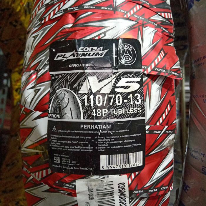 Ban Luar Motor N-Max Depan Merk Corsa Platinum 110/70-13 M 5 Tubeless