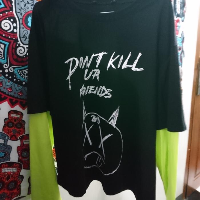 Kaos xxxtentacion revenge t-shirt band rock rapper thrift vintage