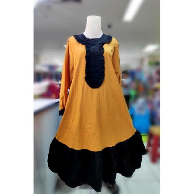 Tunik katun rempel bawah lebar import MUMTAZA