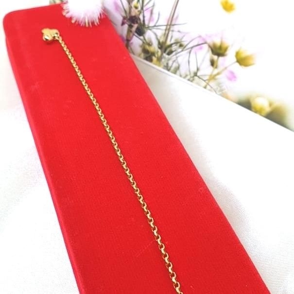 Gelang Rantai Nori Kunci Per,Emas Kuning 700(2,910gram)