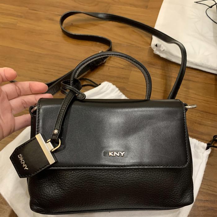 Dkny bag black second ori preloved real leather