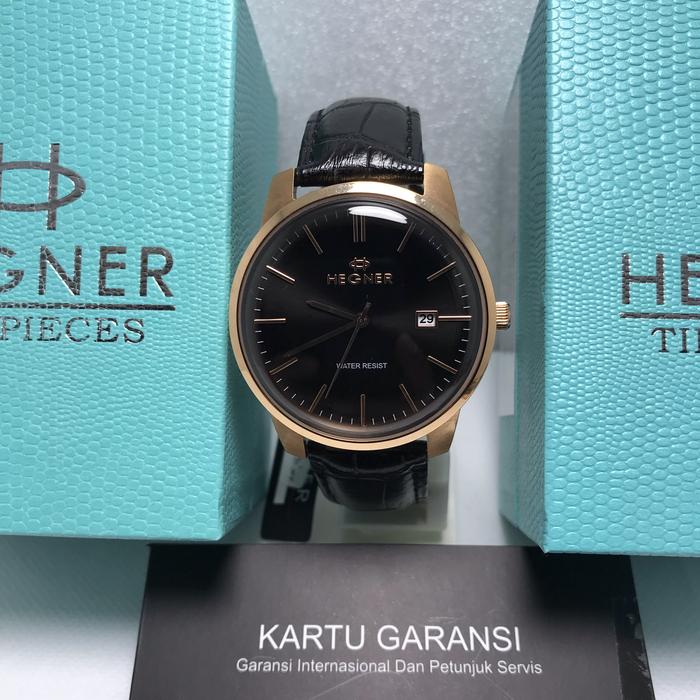 jam tangan pria Hegner Timepieces HW 1637 G black original
