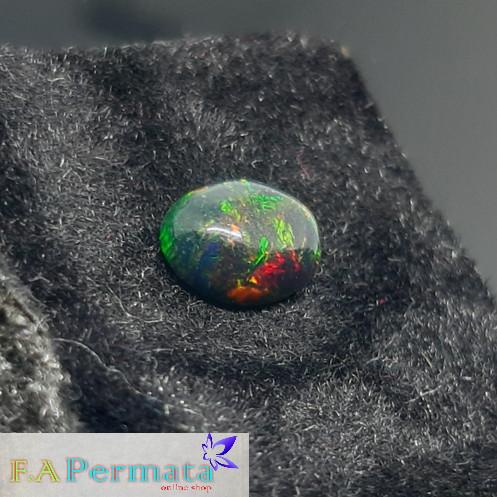 Batu Kalimaya Hitam Black Opal 100% original MultiColor Jarong Good