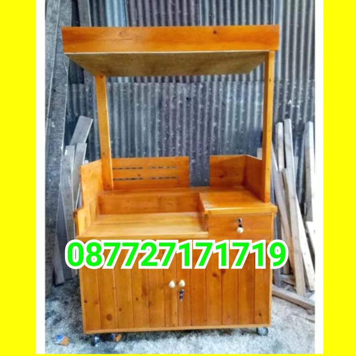 booth kayu/grobak kayu/booht jati belanda/rombong kayu jati belanda