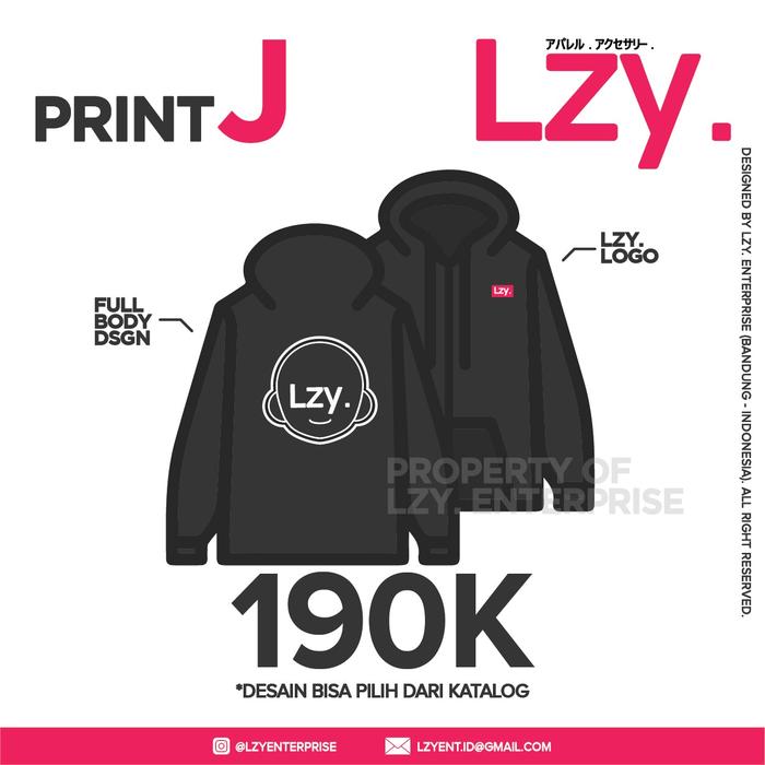 [PRE-ORDER] JAKET ZIPPER HOODIE Design by LZY
