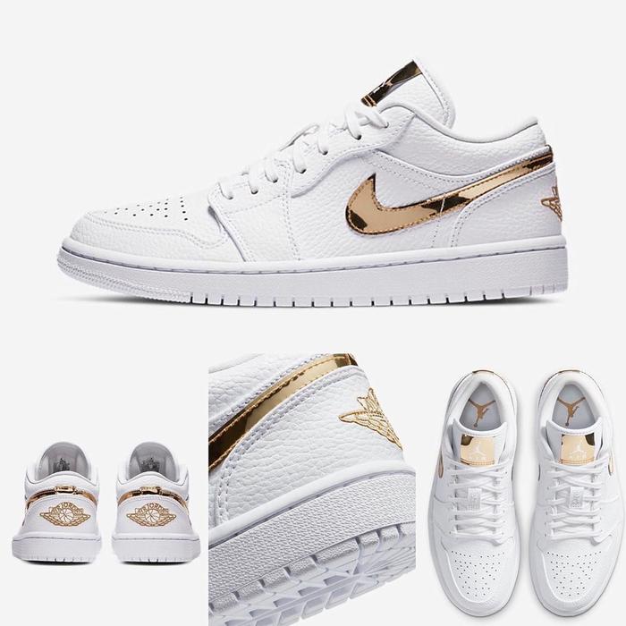 Air Jordan Women 1 Low “White/Gold”