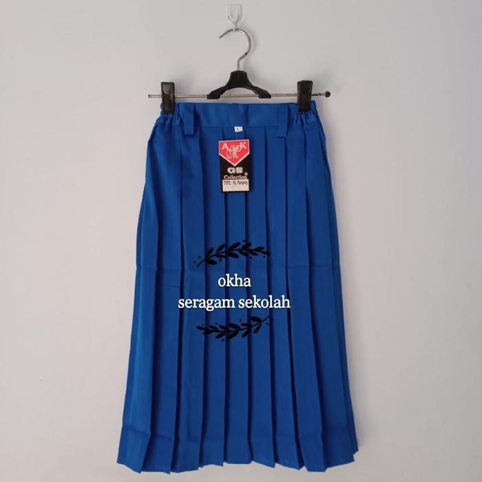 seragam sekolah rok panjang biru MI
