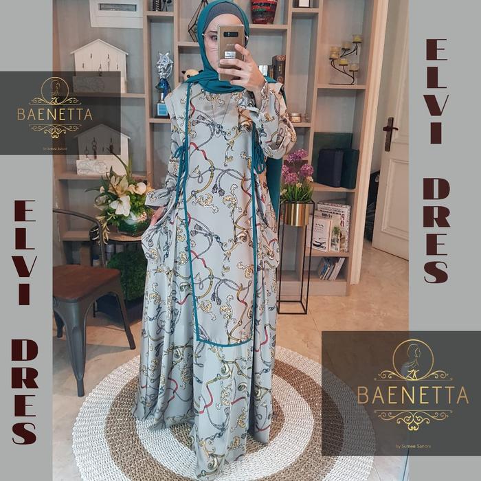 GAMIS DRESS BAENETTA ORI. GAMIS SET JILBAB. BAJU SETELAN MUSLIM