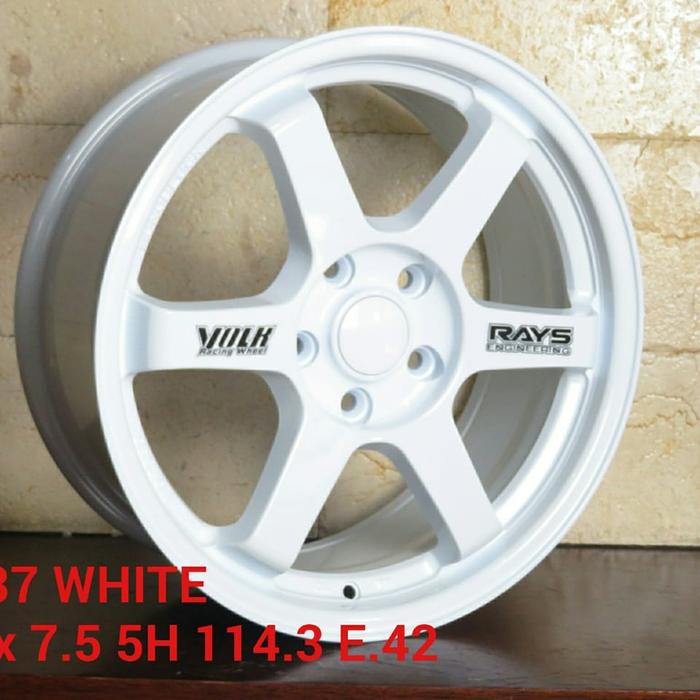 Velg Mobil Ring 17 TE37 White 5H 114.3 E42 VOLK RAYS