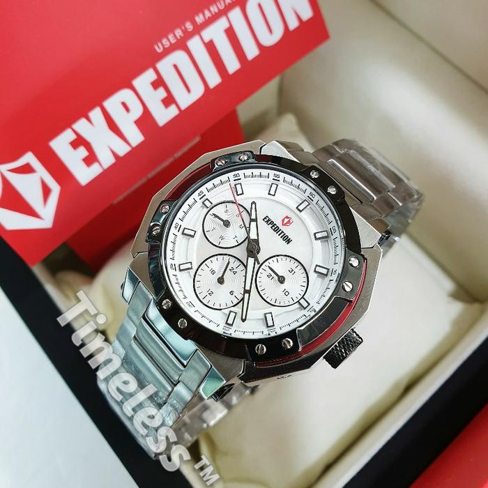 jam tangan wanita expedition E 6385 B Silver