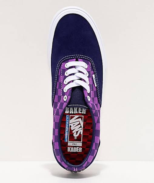 Vans Era Pro Baker Kader Purple Checkerboard