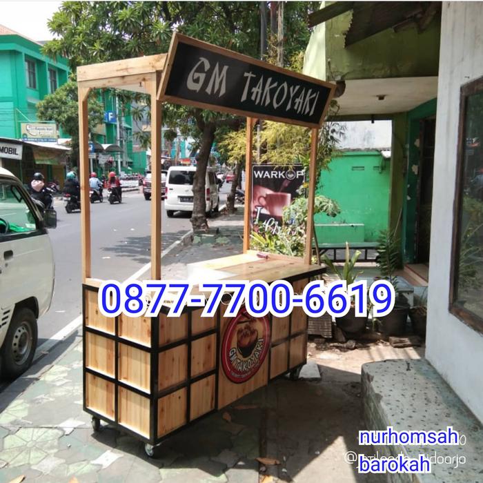 gerobak takoyaki / gerobak takoyaki booth / gerobak takoyaki sosis