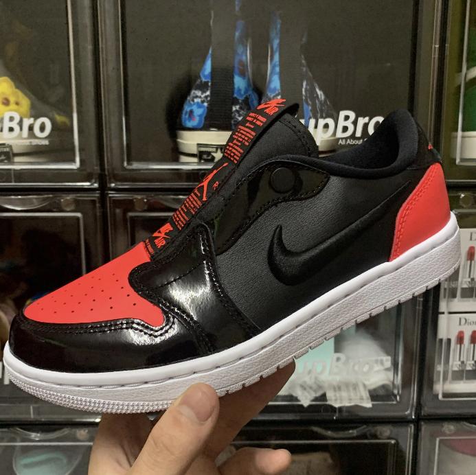 NIKE AIR JORDAN 1 LOW SLIP ON INFRARED WOMEN PAIR ORIGINAL 100%