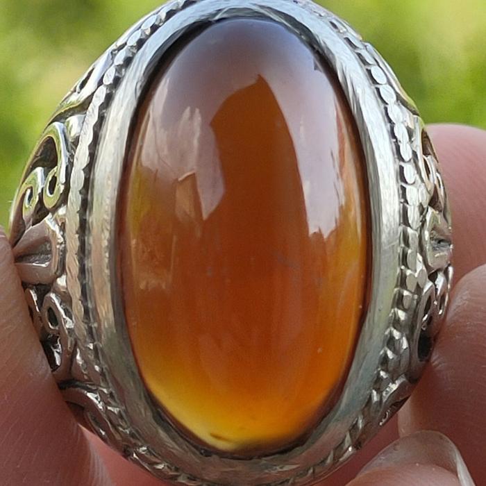 Natural Bacan Obi Orange Redish ( Batu Akik - bukan opal kalimaya )