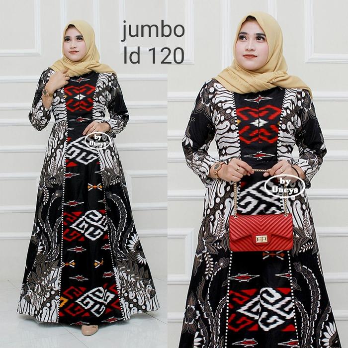 gamis batik jumbo dress ld 120