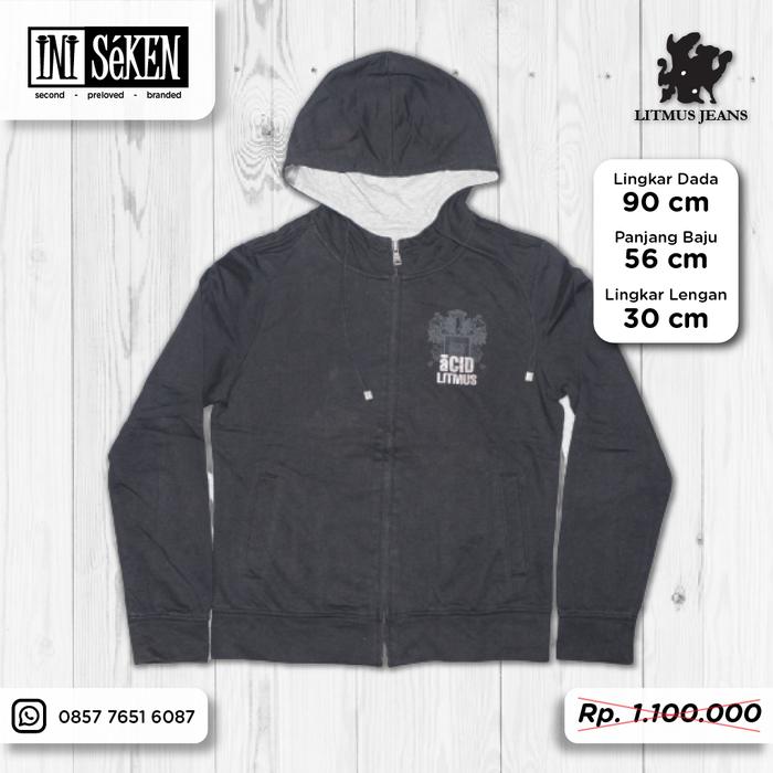 PROMO CASHBACK! Jaket Zipper Hoodie LITMUS JEANS Original Size S