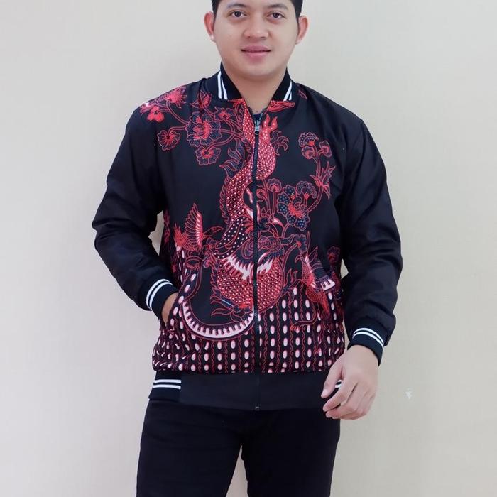Jaket pria Batik naga merah by Batik alfatih