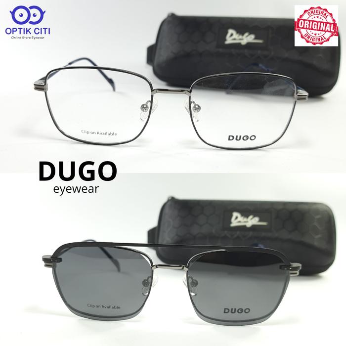 Frame Kacamata Pria Wanita Dugo 2027 Kotak Clip On Polarized Original