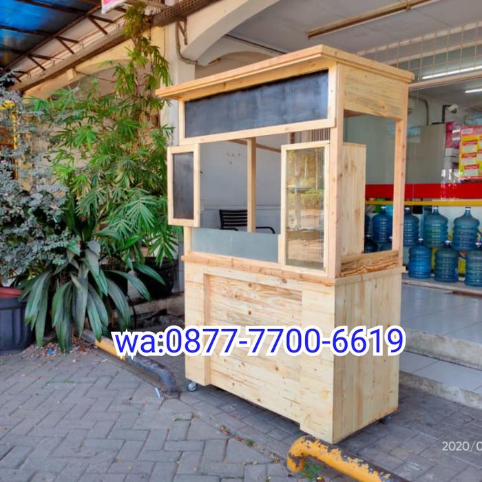 gerobak / gerobak kayu jati belanda / booth kayu jati belanda