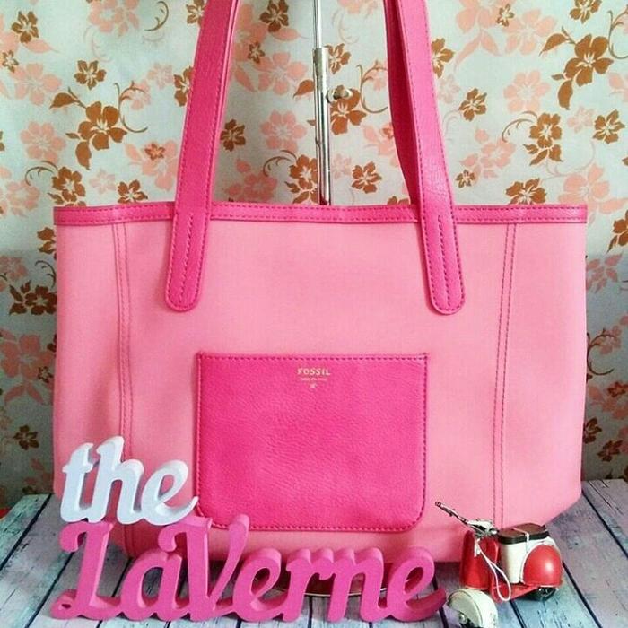 Tas Fossil Original Mimi Jelly Shopper bag pink