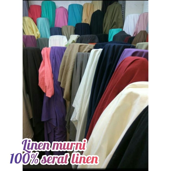 Kain linen murni Kain linen polos Bahan linen Katun linen Kain meteran