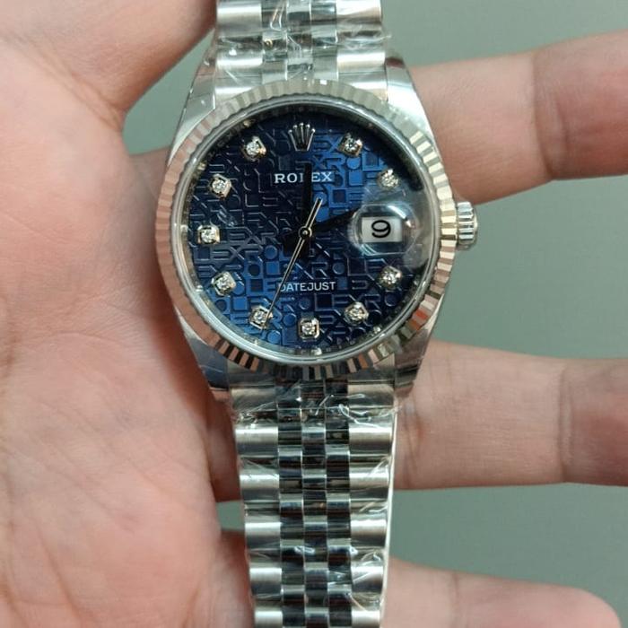 ROLEX DATEJUST DIAMOND BLUE DIAL RANDOM COMPUTER ORIGINAL RANTAI LENGK