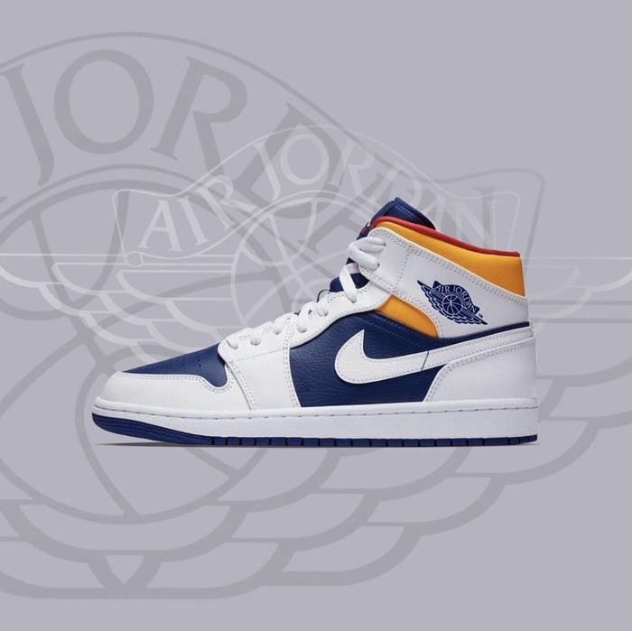 Air Jordan 1 Mid “White/Blue/Red”