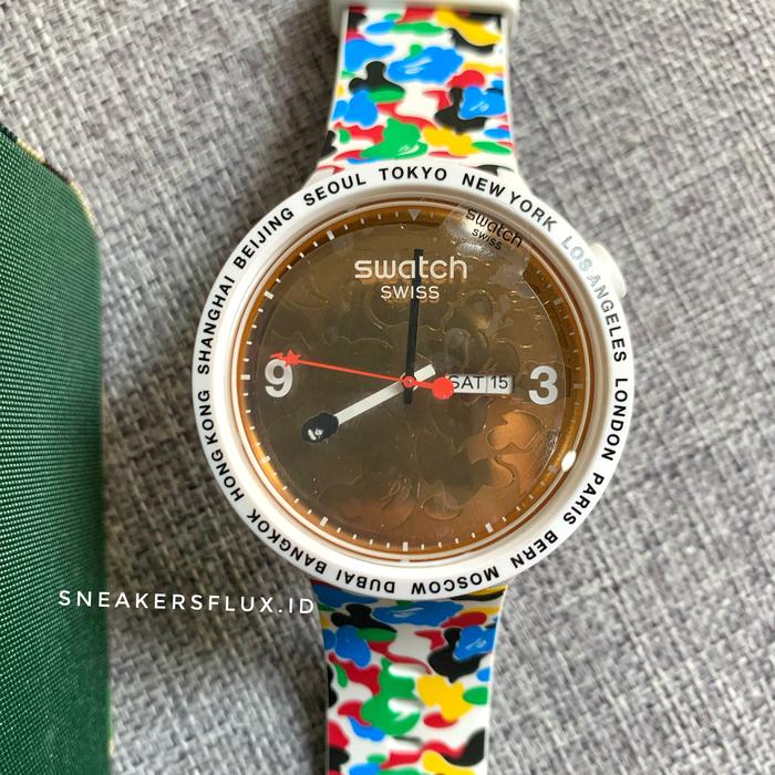 Bape Swatch Big Bold Watch White Bronze