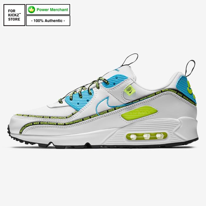 NIKE AIR MAX 90 SE WORLDWIDE WHITE VOLT BLUE FURY