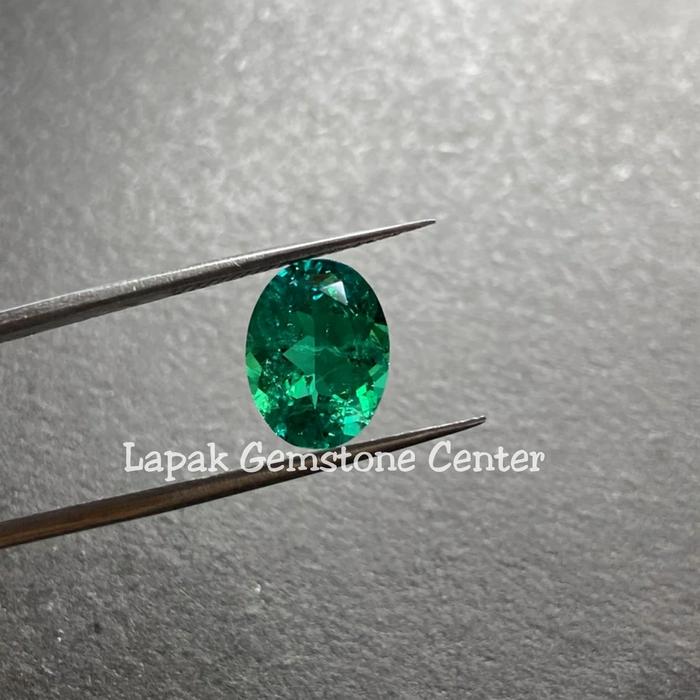 Batu Permata Zamrud Rusia Mewah Oval Mix Cut - Emerald Beryl