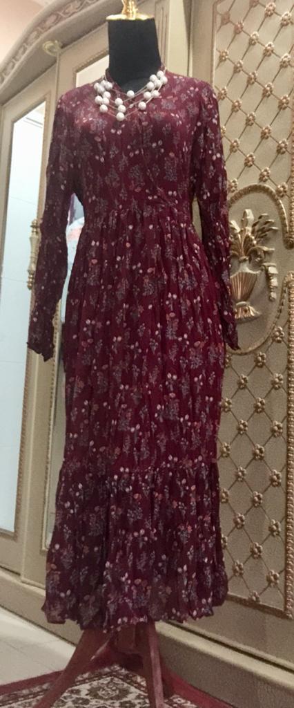 Maxi dress flower wanita import bangkok