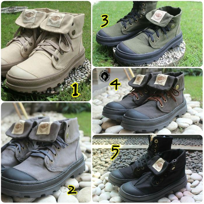SEPATU BOOTS HIKING BLACK MASTER PALADIUM ORIGINAL