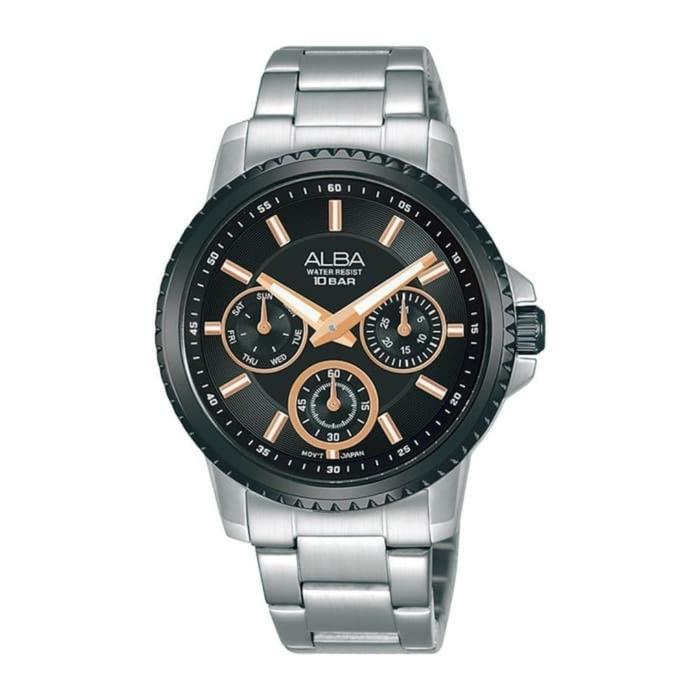 ALBA WANITA ORIGINAL AP6661X1 BLACK DIAL STAINLESS STEEL AP6661