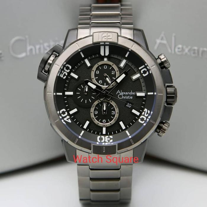 Alexandre Christie Original AC6554 Black Jam Pria Original