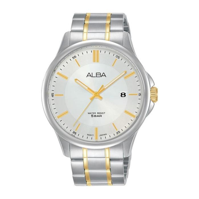 Jam Tangan Pria Alba AS9L35X1 Quartz White Dial Stainless Steel AS9L35