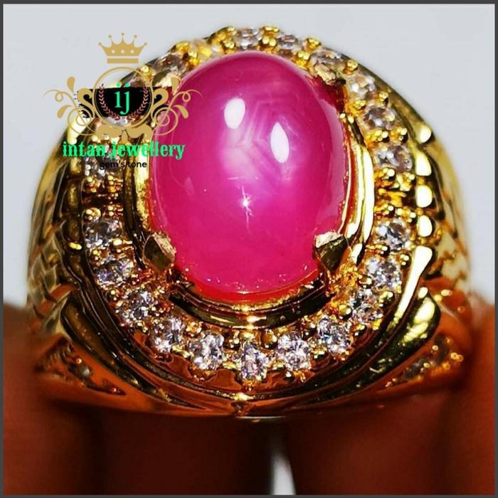cincin batu natural RUBY BURMA patwah elegan HQ