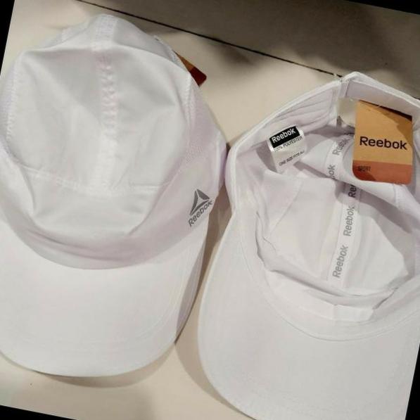 Diskon!! topi lari reebok running cap original Putih, STOCK TERBATAS Biru Merah Hitam