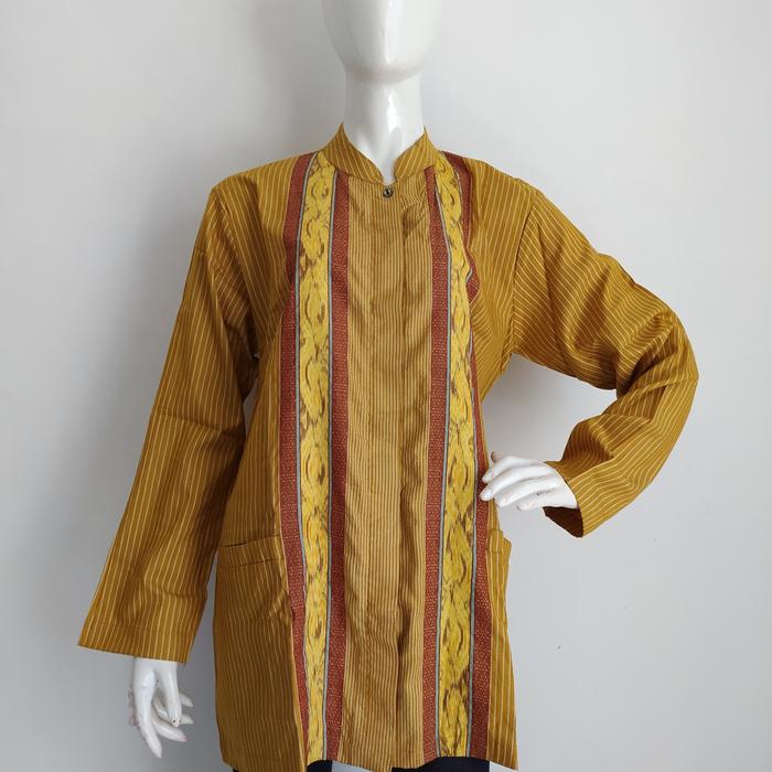 Blouse Lurik Tenun Asli ATBM Pekalongan/Atasan Lurik Premium Wanita