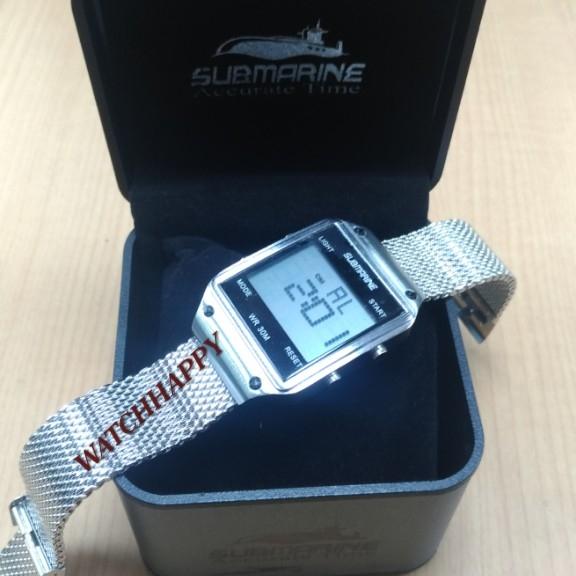 Jam Tangan Pria Digital SUBMARINE Rantai Pasir Alarm Timer Stop Watch