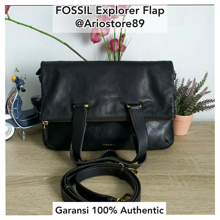 Tas Preloved FOSSIL Explorer Flap VGC Authentic