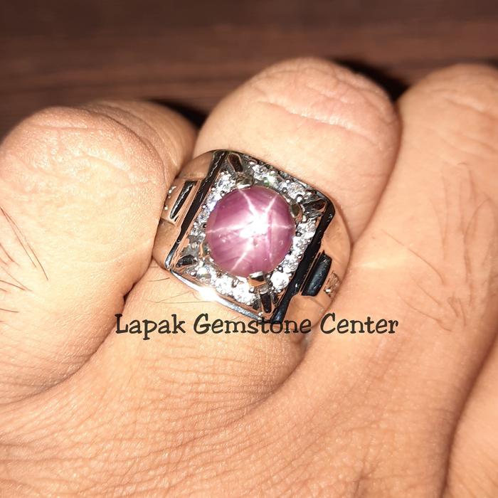 Cincin Batu Permata Natural Ruby Star / Natural Ruby Star Original