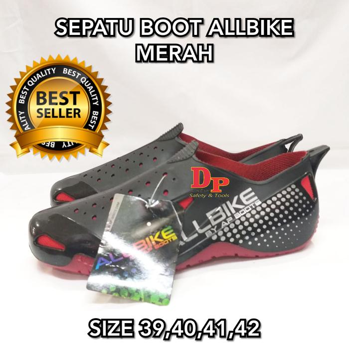 SEPATU BOOT ALLBIKE MERAH BOOTS ALLBIKE RED