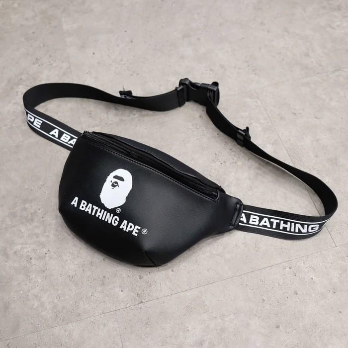 Bape | A Bathing Ape Leather Sling Body Waist Bag Original