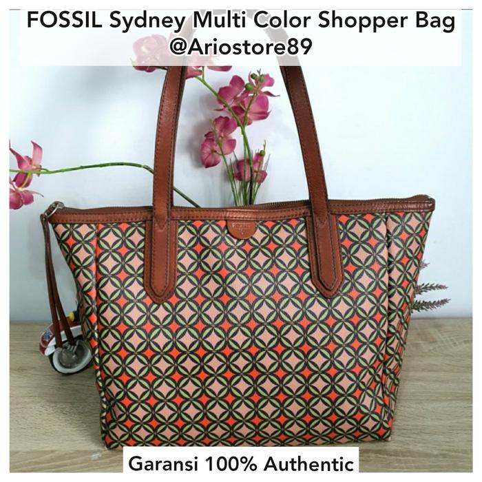 Tas FOSSIL Sydney Multi Color Shopper Bag Authentic