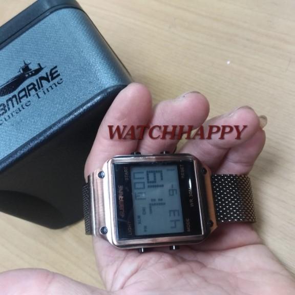 Jam Tgn Pria Digital SUBMARINE Stainless Steel Rose gold Best srller